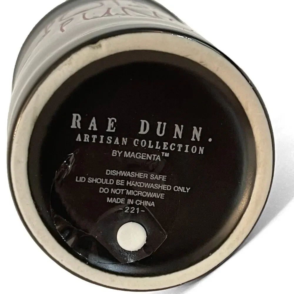 Rae Dunn by Magenta Poison Punch Halloween Tumbler New 12 Oz Black Ceramic Mug